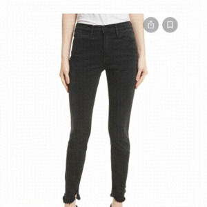 Frame Le High Rise Petal Hem Skinny Jeans